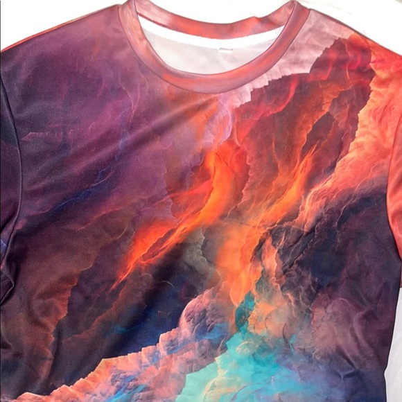 Multicolor Abstract Galaxy Sweatshirt - Picture 8 of 8